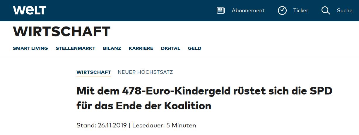 德国的儿童补贴金可能又要涨了！